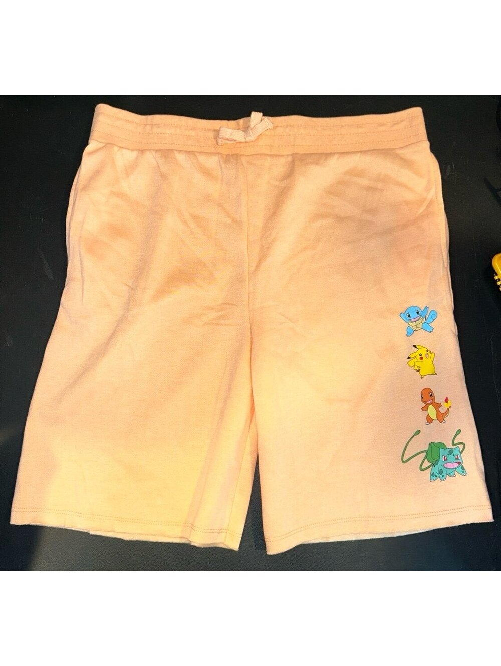 Pokémon Shorts XXL Peach Orange Squirtle Pikachu Charmander Bulbasaur New